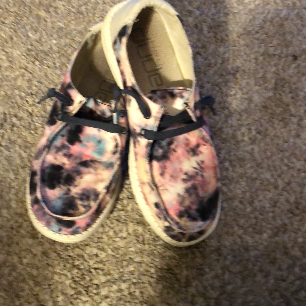 Hey Dude Ladies 10 Tie Die Boho Hippy GUC
